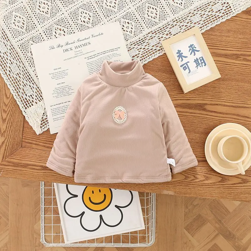 Girls Padded Cotton Long Sleeve Winter T-shirt