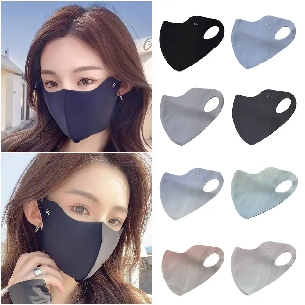 

Многоцветная УФ-маска для лица креативная ледяная шелковая 3D УФ-стойкая маска для лица дышащая Бриллиантовая маска
