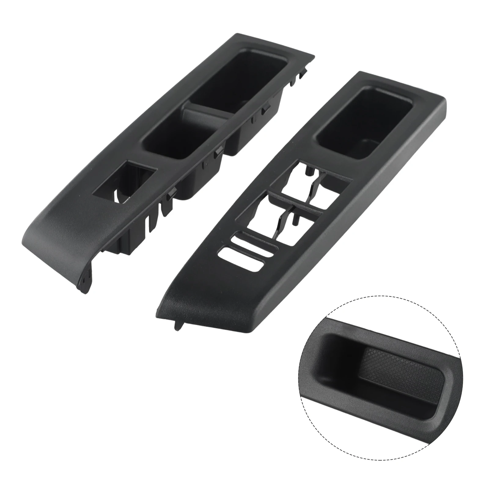 2Pcs Black Plastic Front Armrest Upper Panel RH LH Set 74232-52570-C0 74231-52630-C0 For Toyota Vitz 10-14 Interior Door Panels