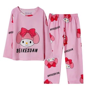 2024 Autumn Children Milk Silk Pajamas Sets Kawaii Sanrioed Anime Cinnamoroll Kuromi Boys Girls Sleepwear Kids Homewear Clothes 2024 Autumn Children Milk Silk Pajamas Sets Kawaii Sanrioed Anime Cinnamoroll Kuromi Boys Girls Sleepwear Kids.jpg