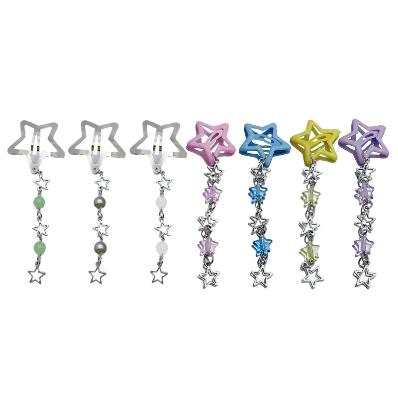 

Korean Star Fringe Hairpin Metal Hair Clip Punk Hairpin Ornament for Women