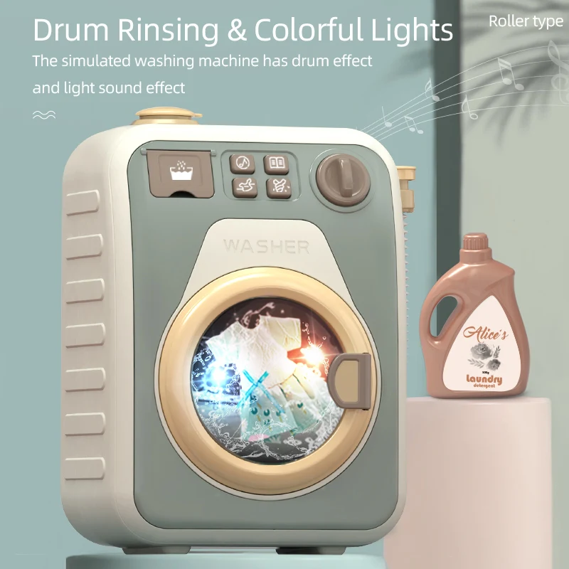 Children's washing machine toys Rotatable washing can add water Music with lights 3-12 year old baby's birthday gift