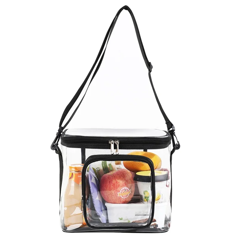 See-Through Lunch Bag Reusable Shoulder Bag for Work Office School Picnic