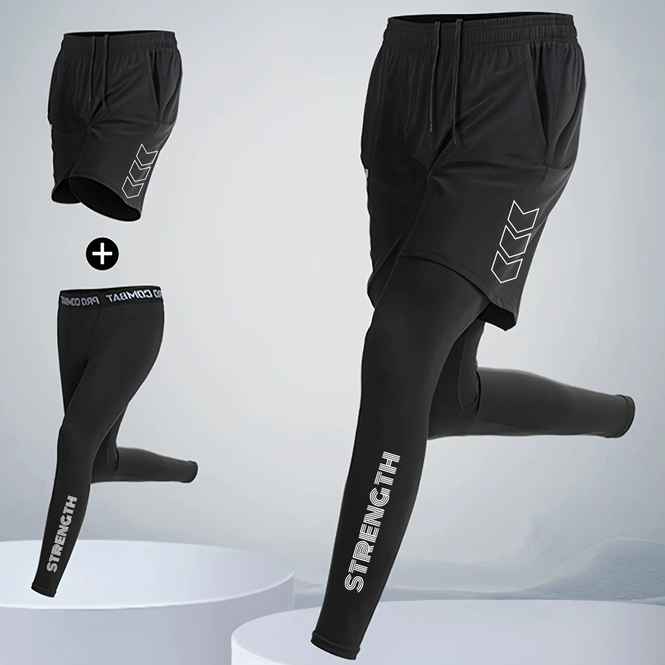 Running Pants Men's Compression Quick Dry Jogger Trousers Gym Workout Leggings Elasticity Sweatpants Fitness Tights Sport Jogging Trousers
