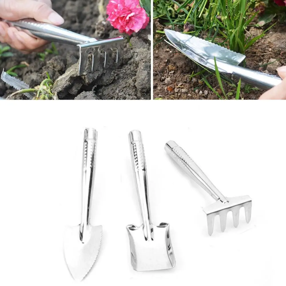 Description Picture 2 of itemStainless Steel Small Spade Flower Planting Garden Tool Potted Vegetable Planting Shovel Rake Gardening Digging