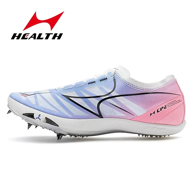 Health CP2 Arched Carbon Plate Track Field Sprint Spikes Sneaker Professional High Springback Dash Race Training Sport Shoes