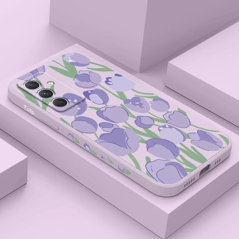 Illustrated Tulip Phone Case - Stylish Floral Design Cover