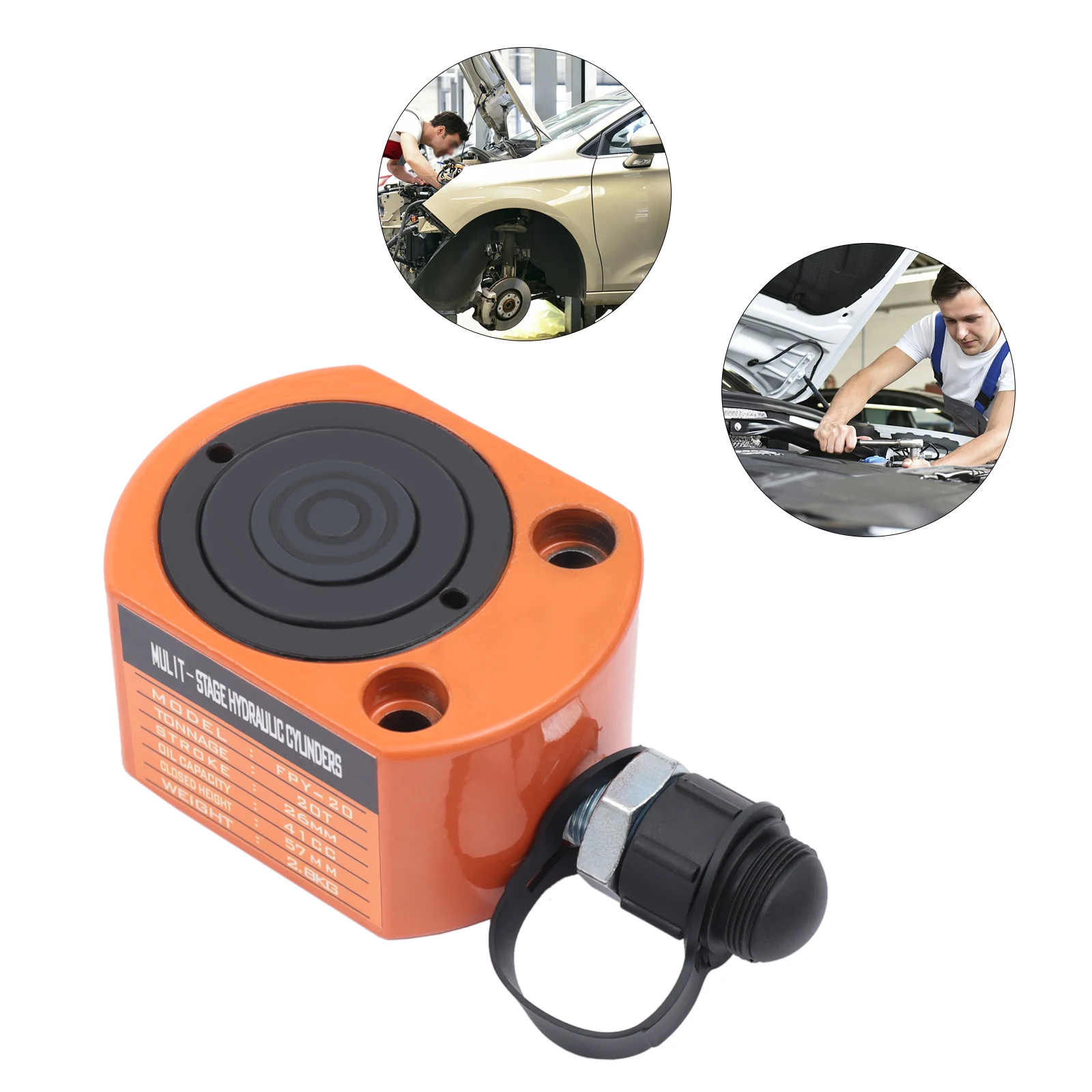 Hydraulic Hollow Jack Cylinder 20T Hydraulic Ram Cylinder 2" Stroke Porta Power Ram Single Acting Lifting Cylinders For Machinery Shipbuilding