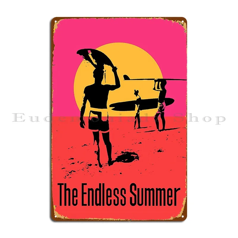 

The Endless Summer Classic Surf Movie Poster Metal Plaque Poster Garage Decoration Classic Custom Cinema Tin Sign Poster