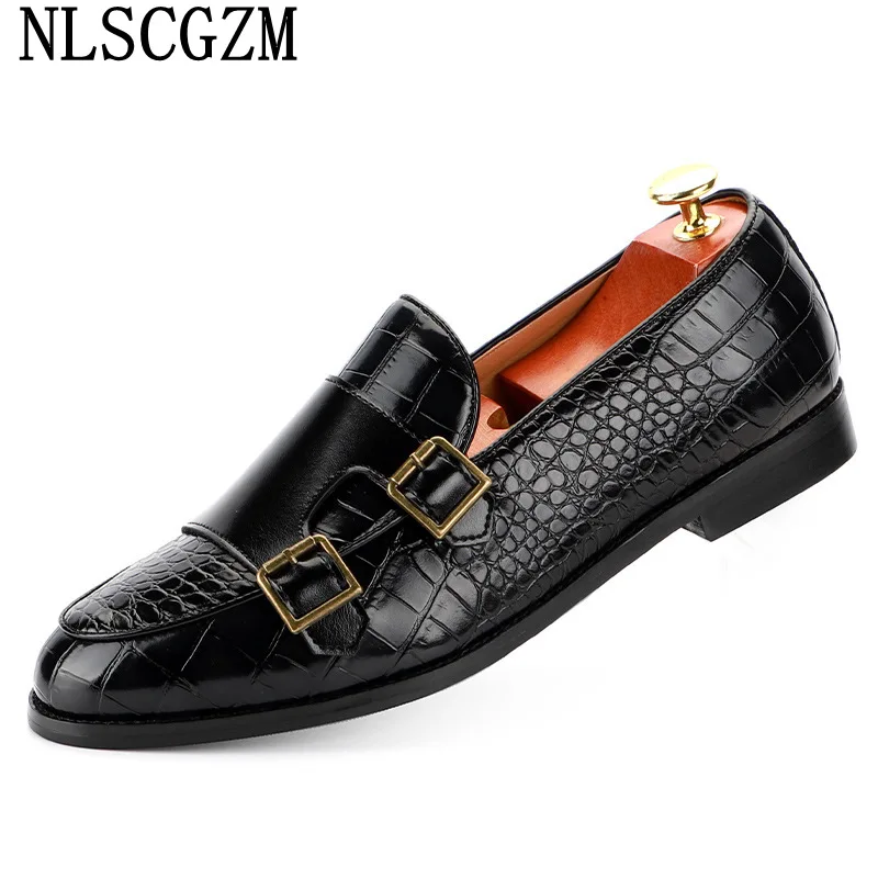 

Туфли Мужские с двойными ремешками, свадебные туфли, итальянские повседневные туфли для мужчин, деловые туфли для офиса, 2024