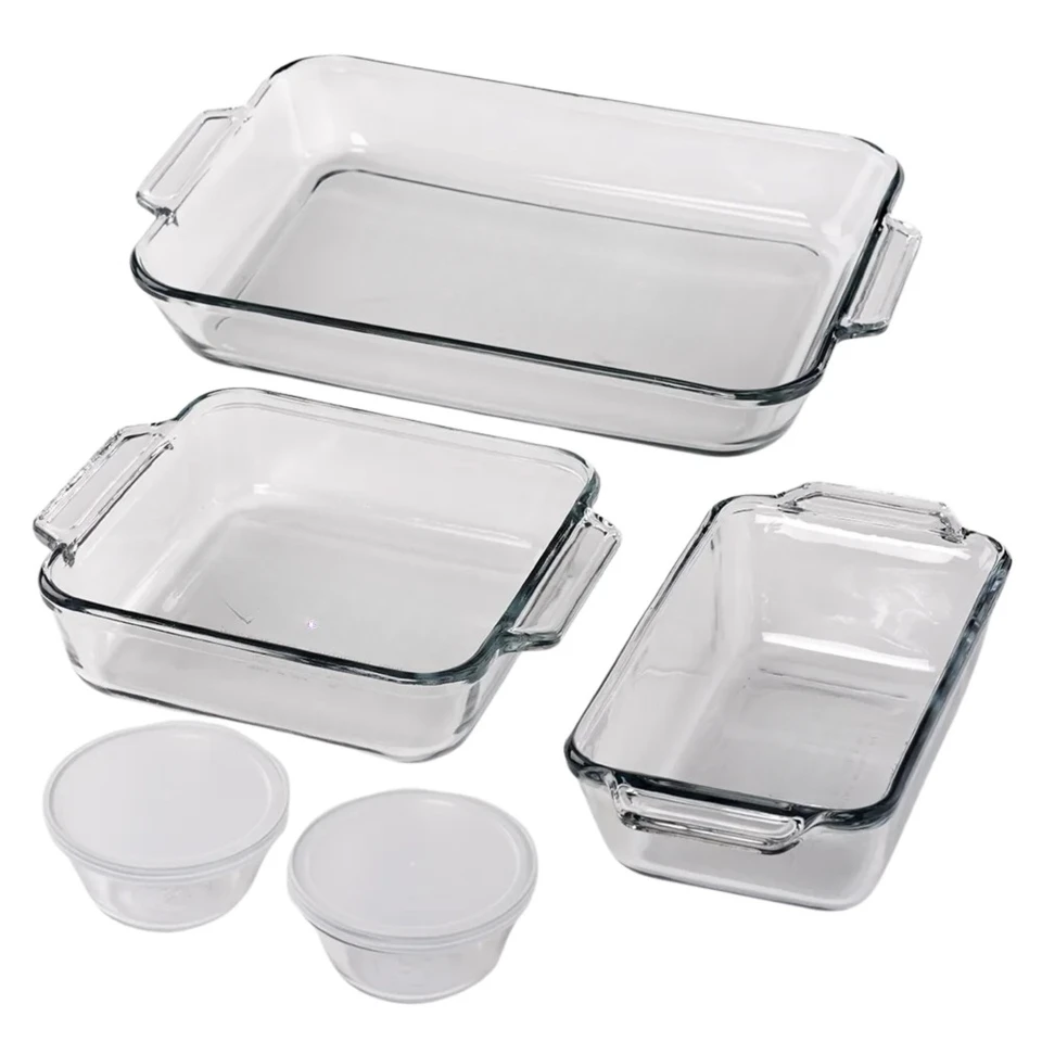 7 Piece Tempered Glass Bakeware Set for Every Kitchen