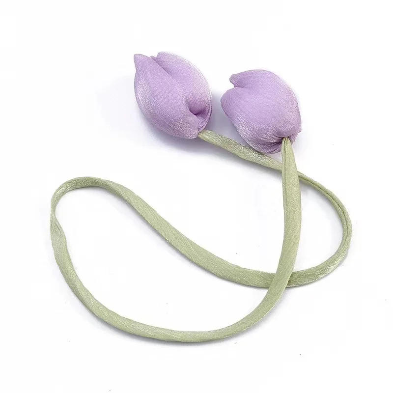 2pcs DIY embroidered flower tulip Patches for clothing Embroidery crochet patches bags decorative parches applique