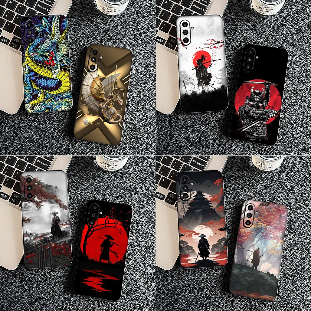 Samurai Skeleton & Dragon Phone Cover Case