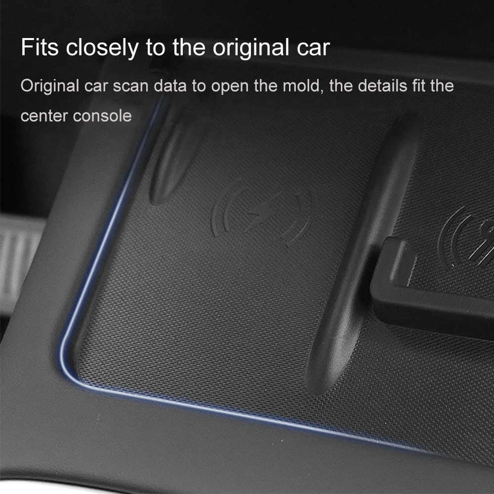 Wireless Charging Pad For Tesla Model 3/Y-Wireless Charging Protective Pad TPE Material Upgrade Wireless Headset Limit Protective Pad