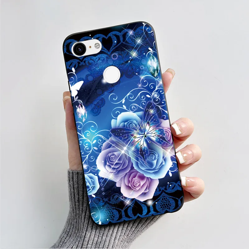 Charming Heart Cartoon Black Bumper Soft TPU Silicone Phone Case