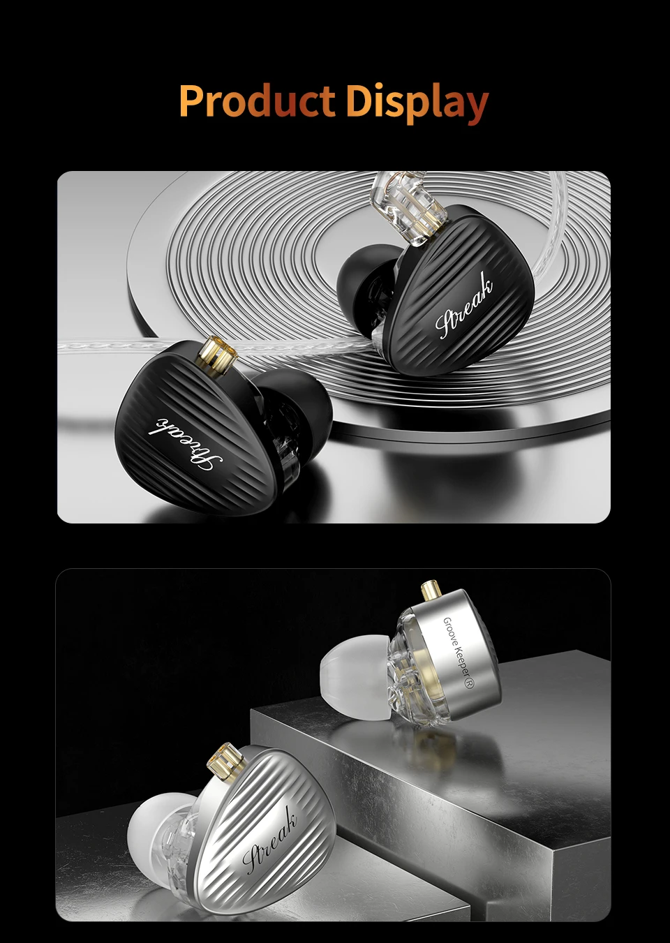 GK STREAK Earphones New-Generation Upgraded Dynamic Driver Unit + Microplate Tweeter Unit Metal Headphone