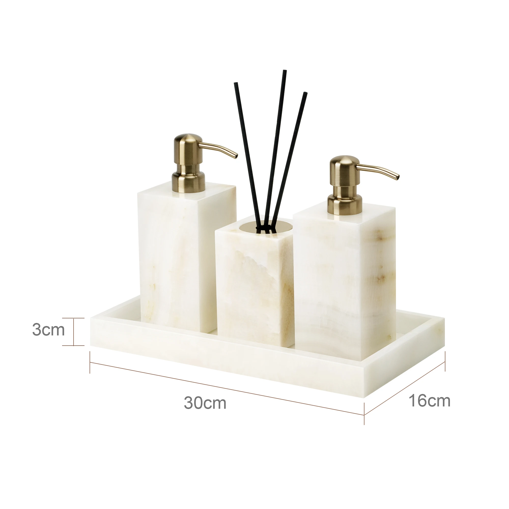 Marble bathroom set arrangement