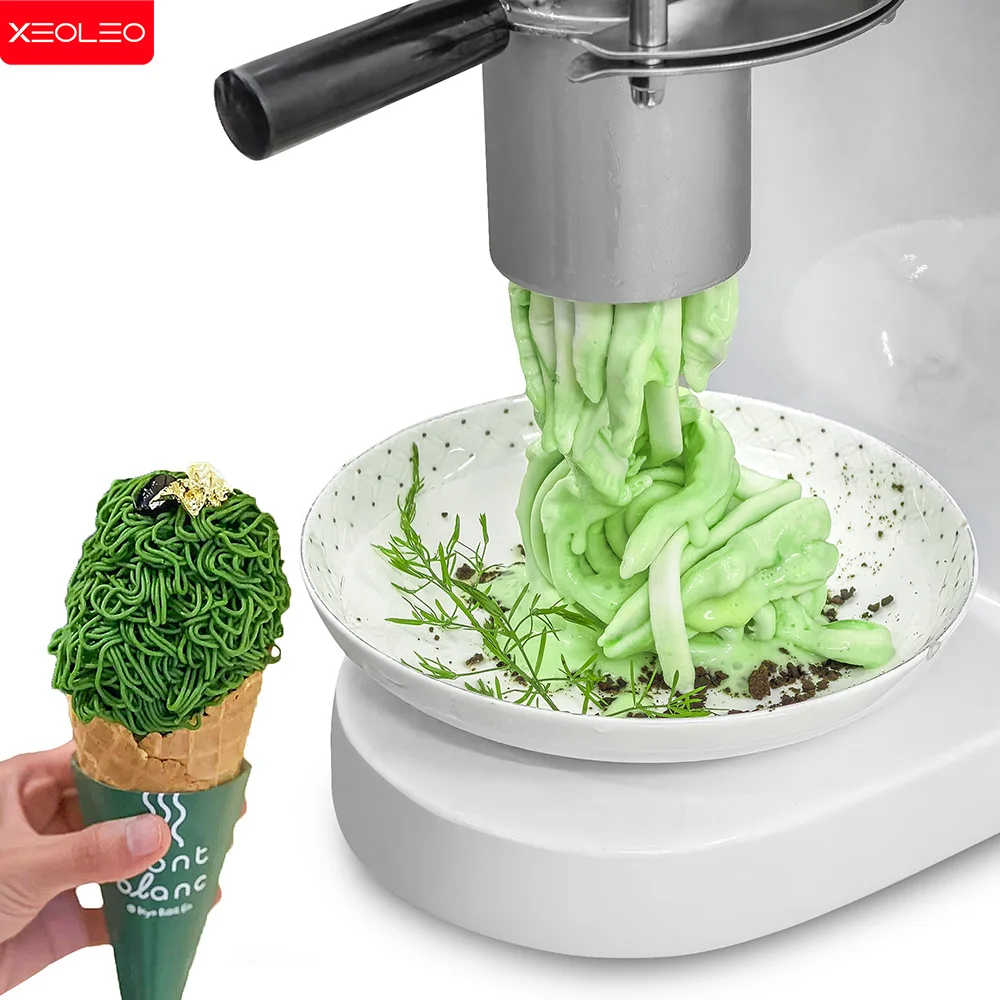 XEOLEO Spaghetti Ice Cream Machine 4 Types Ice Cream Forming Machine 80W Ice Cream Maker Spaghetti Gelato Maker 4