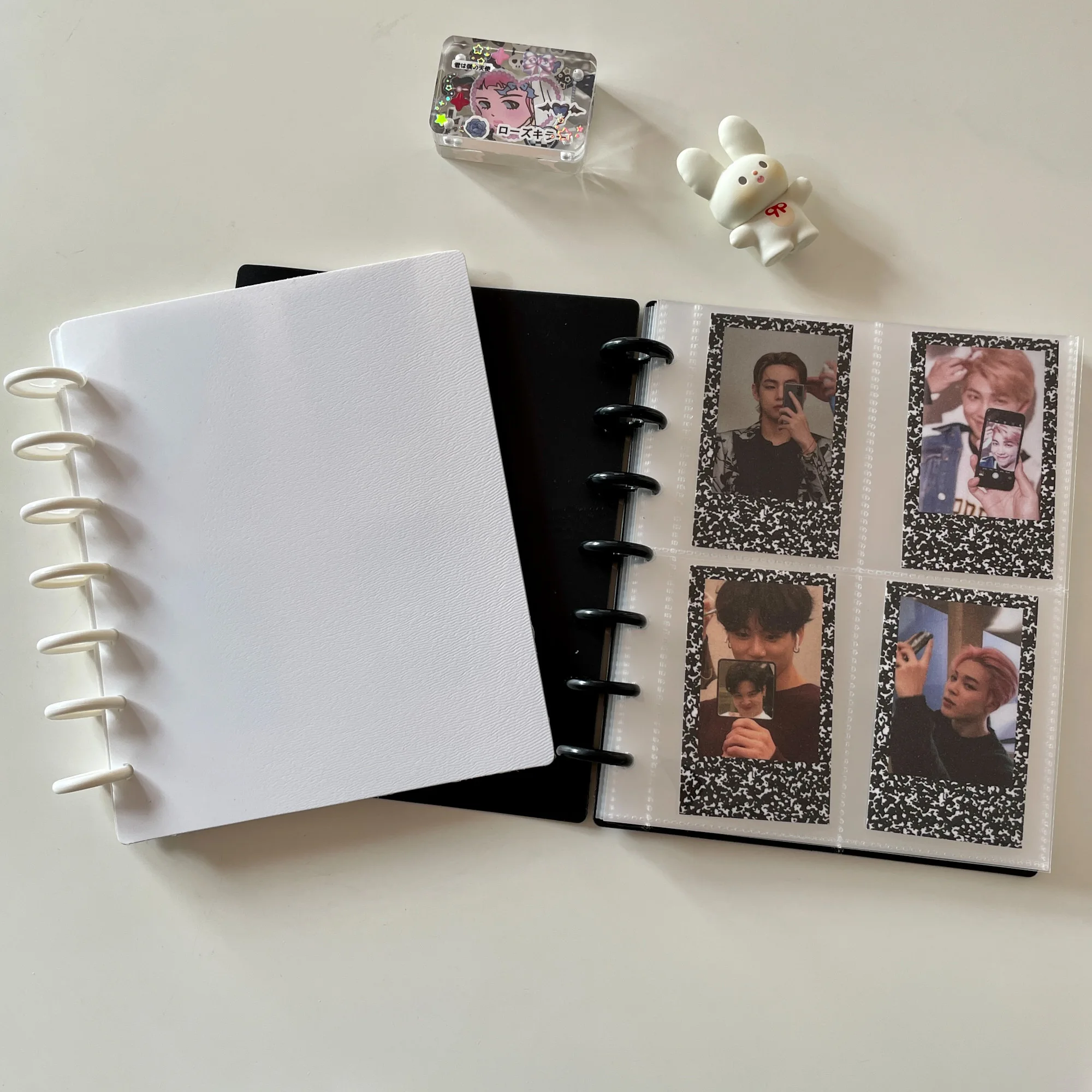 Sharkbang 3 Inch Mushroom Hole Photo Album 20 Sheets PP Bags Ringnote Postcards Collect Book Removable Sleeves School Stationery 3