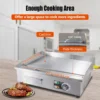 Electric Griddle,Electric Countertop Flat Top Griddle,110V 1600W Electric Flat Top Grill,Non-Stick Restaurant Teppanyaki Stainle 3