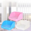 PP Plastic Rabbit Litter Box Rectangular Pet Toilet Chinchillas Bunny Potty Trainer Corner Small Animal Litter Pee Pan 4