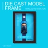 1:32 Photo Frame Version Alloy Metal Sports Car Model Simulation Racing Car Model 3D Hanging Painting Kids Toys Gifts Decoration 6