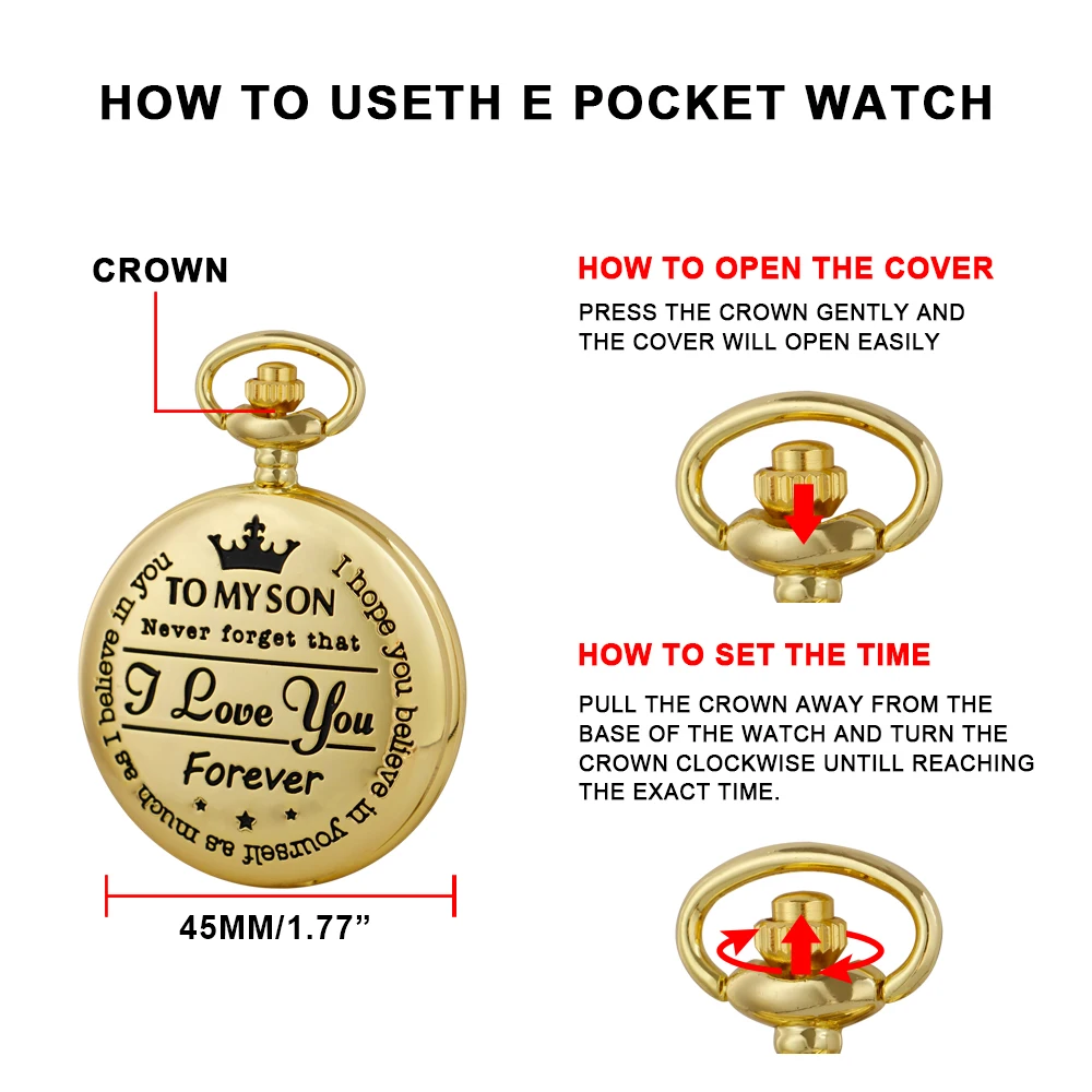 Quartz Pocket Watch Chain Fob Watches Men Children's Day Kids Boy Gift Present Reloj De Bolsillo for quartz watch,pocket watch