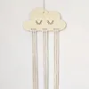 Cute Hair Accessory Storage Rack Solid Wood Cloud Hair Clip Organizer Holder Wall Mounted Storage Rack For Grip Hairpin Hairrope 6