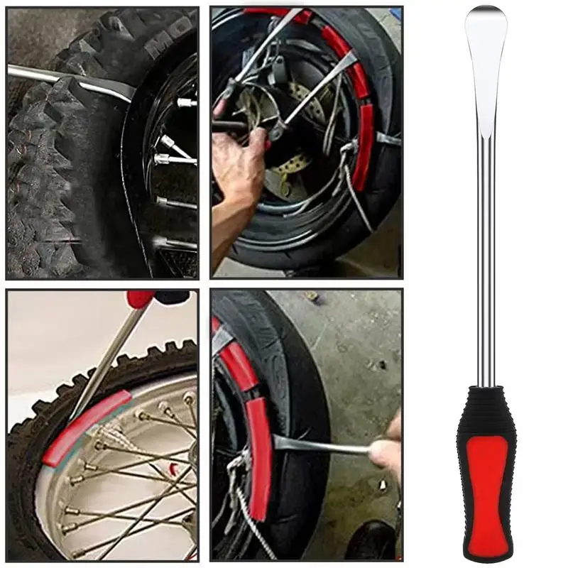 Kit Troca Pneu 12.2'' - 3 Colheres Pneu + Protetores Aro Para Moto E Bike