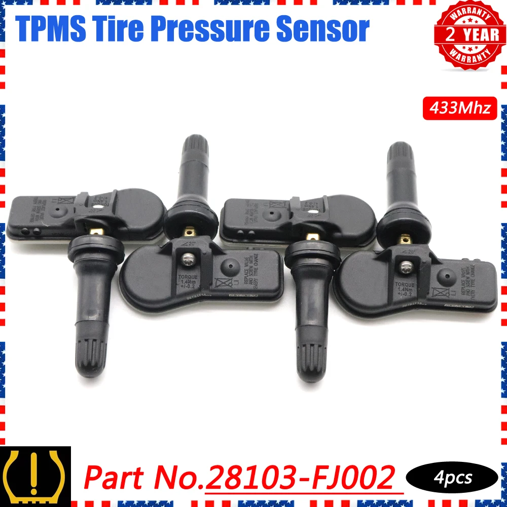 Xuan 4pcs Tpms Tire Pressure Monitor Sensor 28103fj002 For Subaru