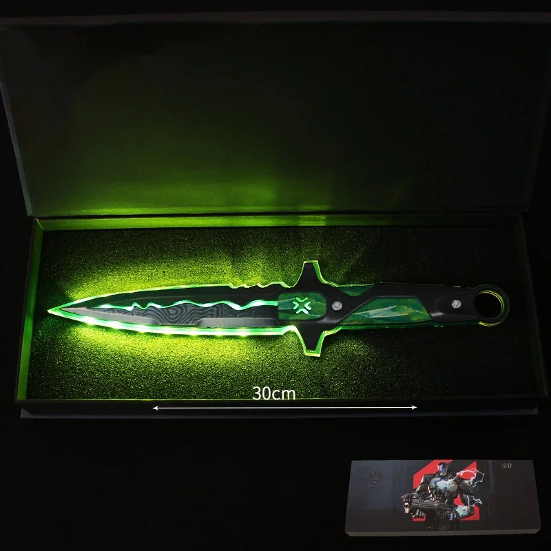 thumbnail image 1 of Arma Valorant de 30 cm VCT LOCKIN Melee, espada acrílica luminosa, cuchillo, accesorios de cosplay, modelo de espada periférica, juguetes de regalo para niños, 1 of 5