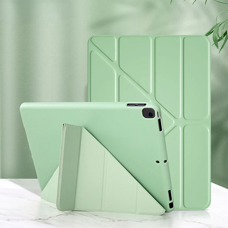 

Tri-Folding Cover For iPad 10th 10.9 2022 Pro11 Air4/5 10.2 7/8/9th Air3/Pro10.5 mini/2/3/4/5/6 Sleeve Stand Shockproof