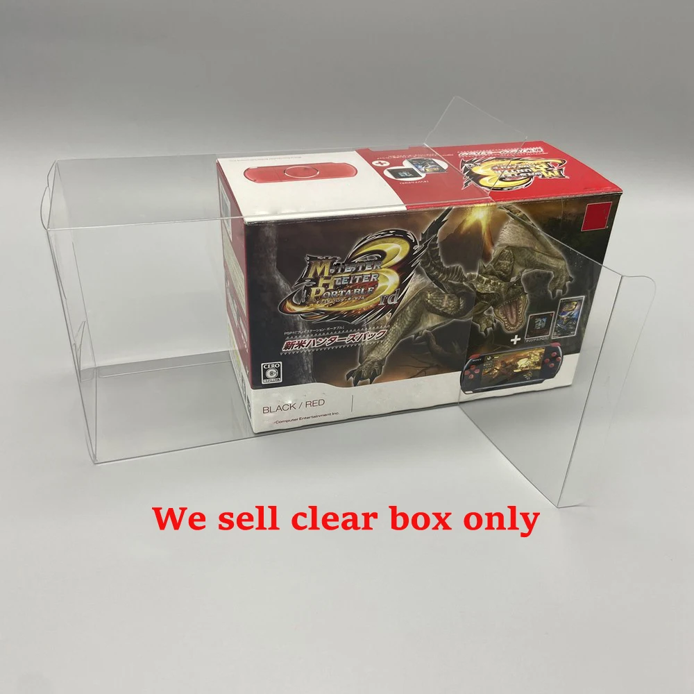 Transparent Display Collection Box For  Psp 3000 For  Monster Hunter Limited  Japan Version  Pet  Plastic  Storage Box