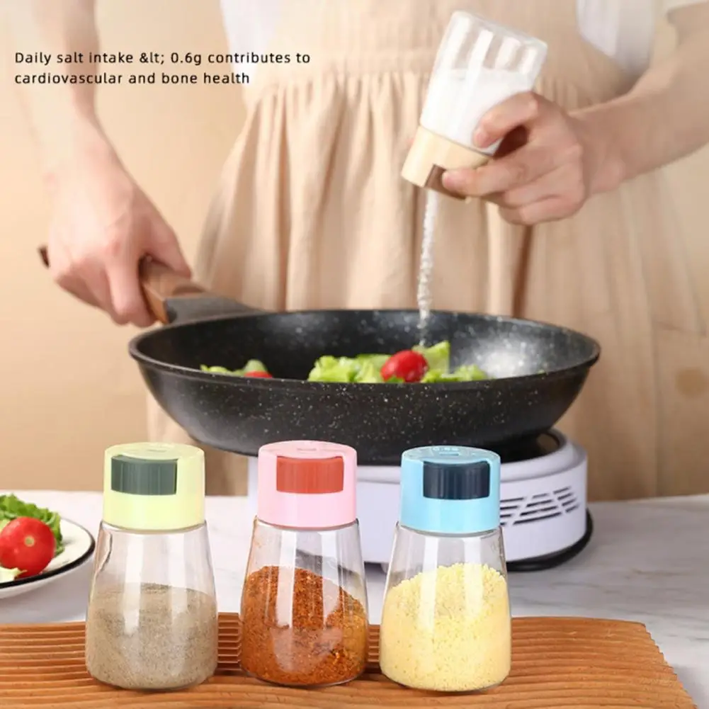 Food-grade Pp Seasoning Container Measuring Seasoning Bottle Airtight Salt Shaker Precise Control Healthy Intake Kitchen Gadgets