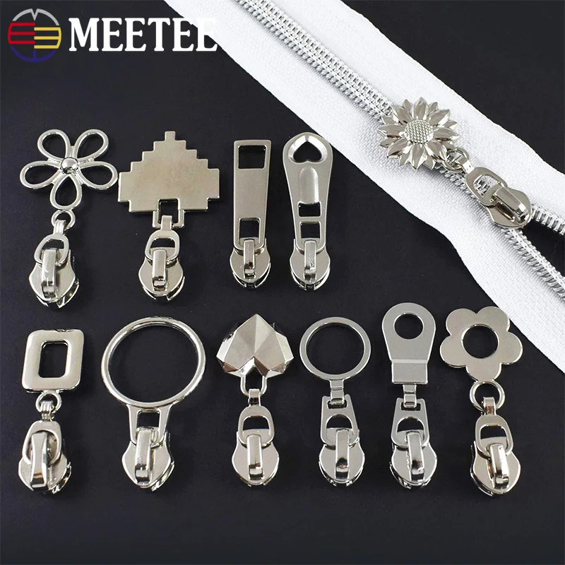 Silver Nylon Zipper Puller Repair Kit – Versatile Hardware Accessories for Jackets, Pockets, and Handbags