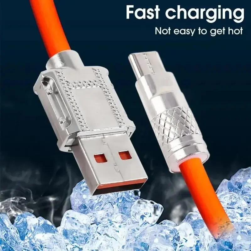 Fast Charge Liquid Silicone Cable For iPhone Samsung USB C Charger
