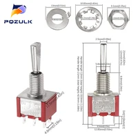 Mini Toggle Switch 3 Position 2 Position ON OFF ON DPDT SPST DPST 6A 125VAC 3A 250VAC Latching Flat Handle for Car Truck - Image 6