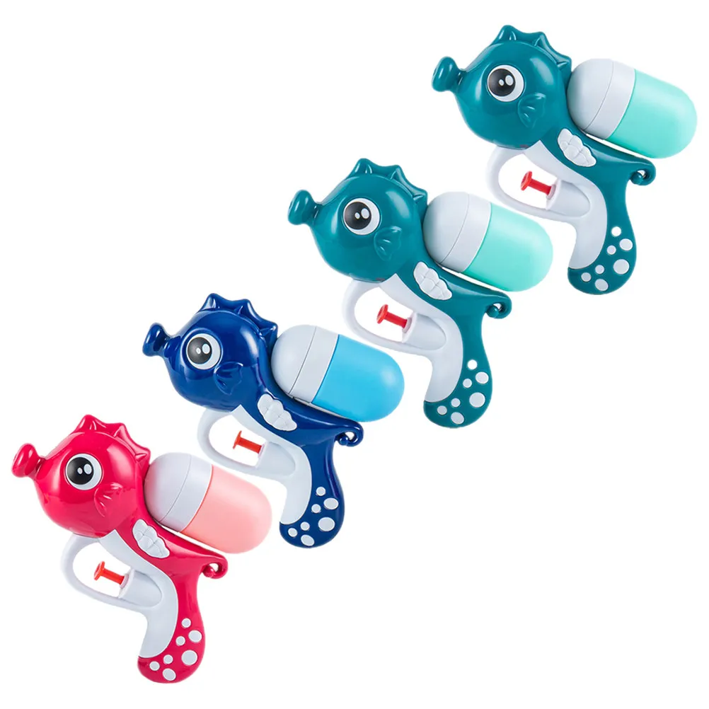 4개입 해마 물총, 내구성 좋은 수영장/욕실/해변용 여름 물놀이 장난감, 선물/파티용품