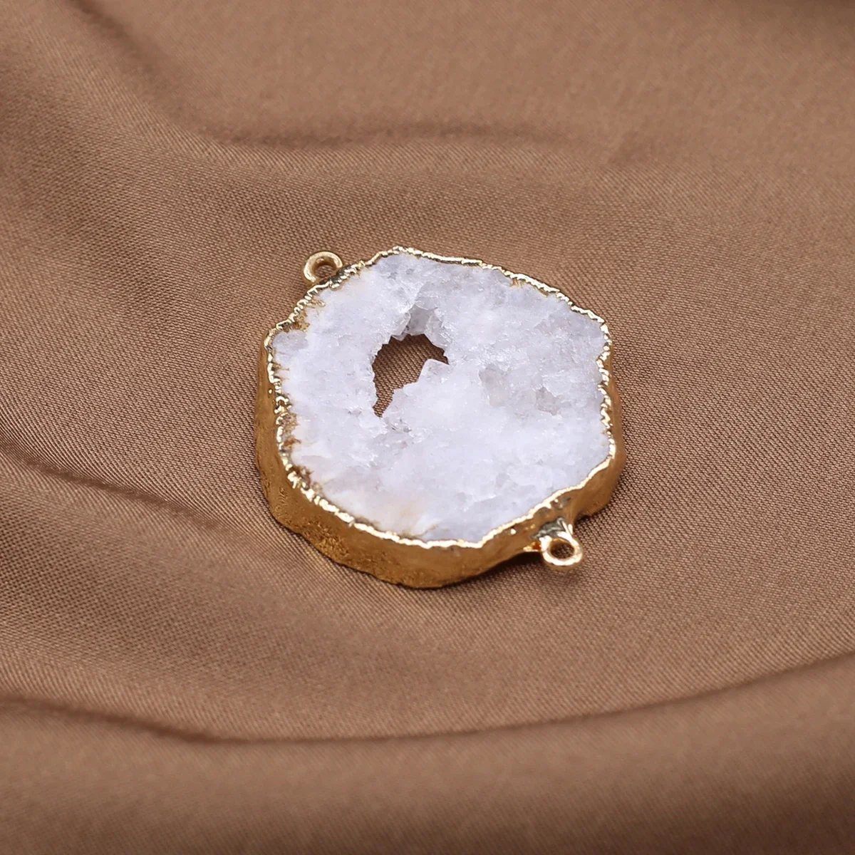 

Reiki Healing Irregular Natural Stone Clear Quartz Jewelry Connector Pendant Jewelry Making DIY Necklace Accessories Gift