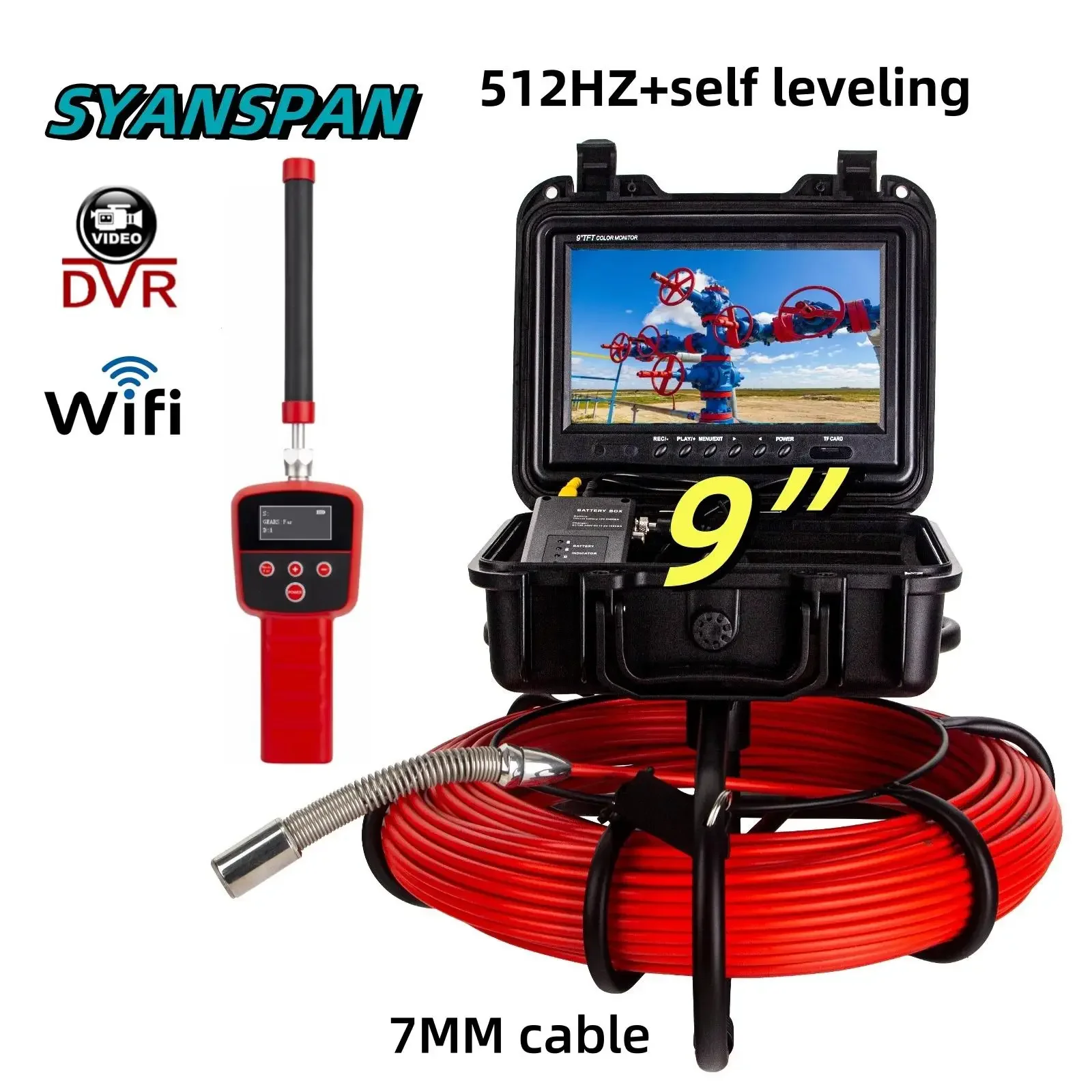 Pipe-Inspection-Camera-Self-leveling-512HZ-Sonde-Locator-Receiver-Sewer ...
