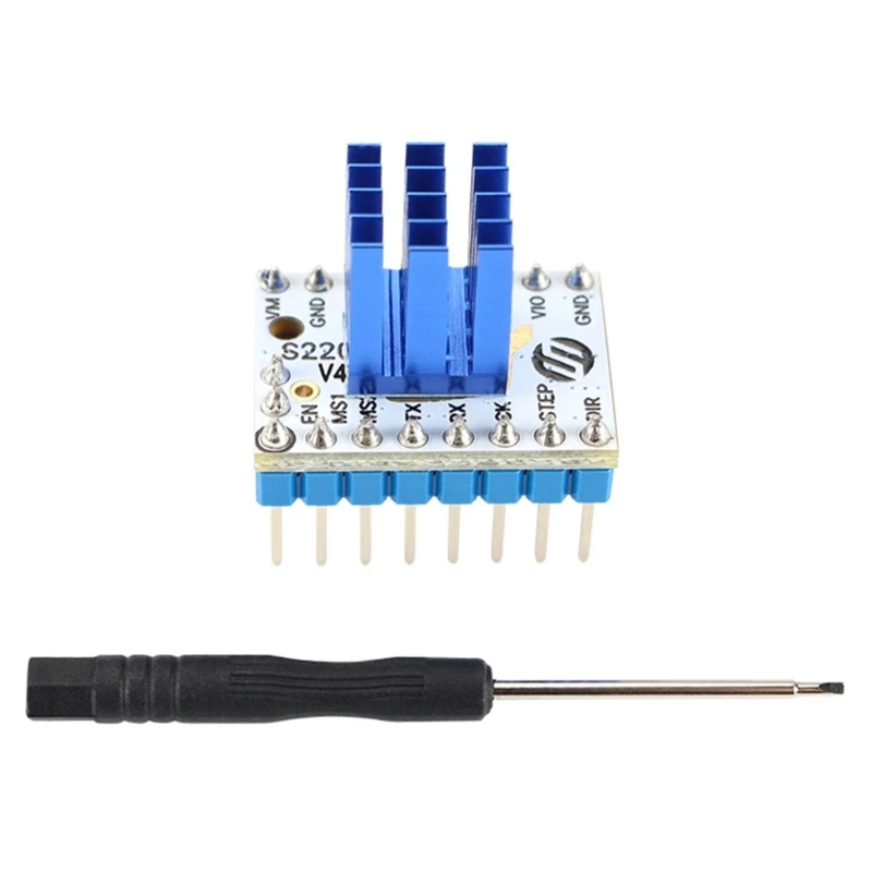 

TMC2209 V4.0 Stepper Quiet Stepping Motor Driver For 3D Printer with Heatsink Microsteps 5.5-28V 2.8A Dropship