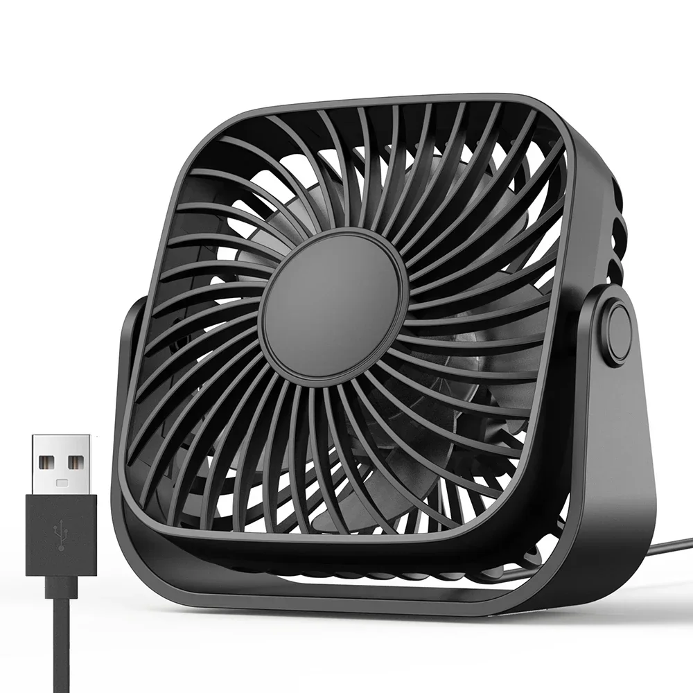 

Usb Mini Portable Fan For Camping 360°adjustment Standing Fans For Room Home New 3 Speeds Quiet Desk Table Personal Fan