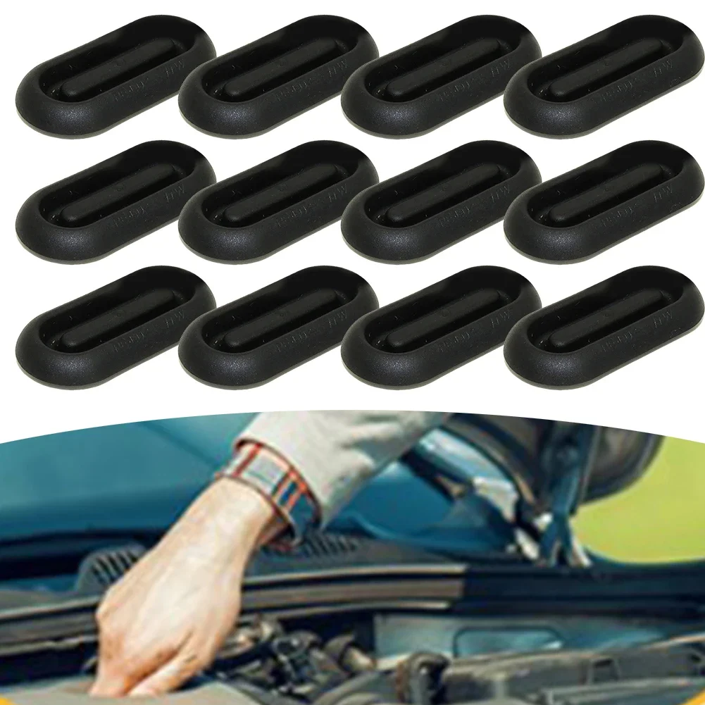 Plug Cover Gasket Underbody Floor Assembly 12PC 45*20mm N91055001 TPE Seal