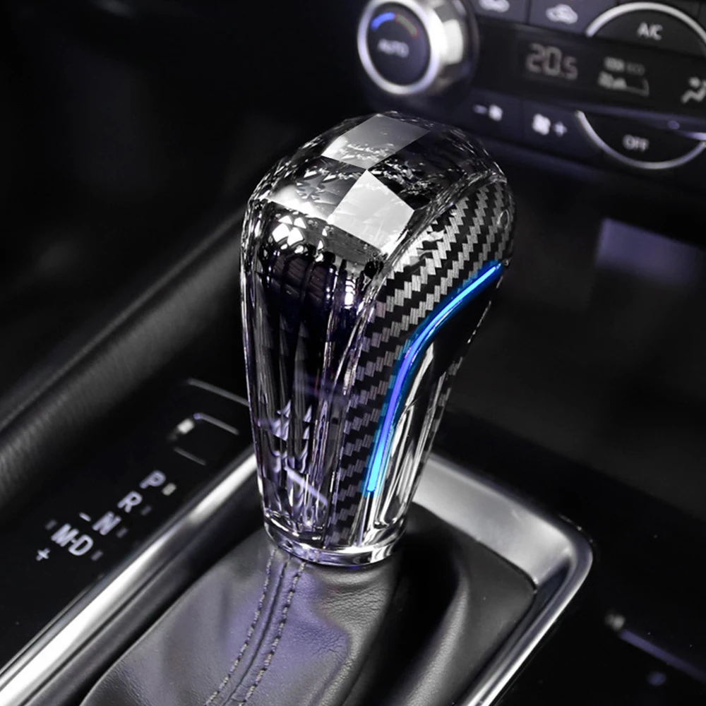 Leather Gear Shift Cover For Mazda CX-5 2017-2022 Red Stitch