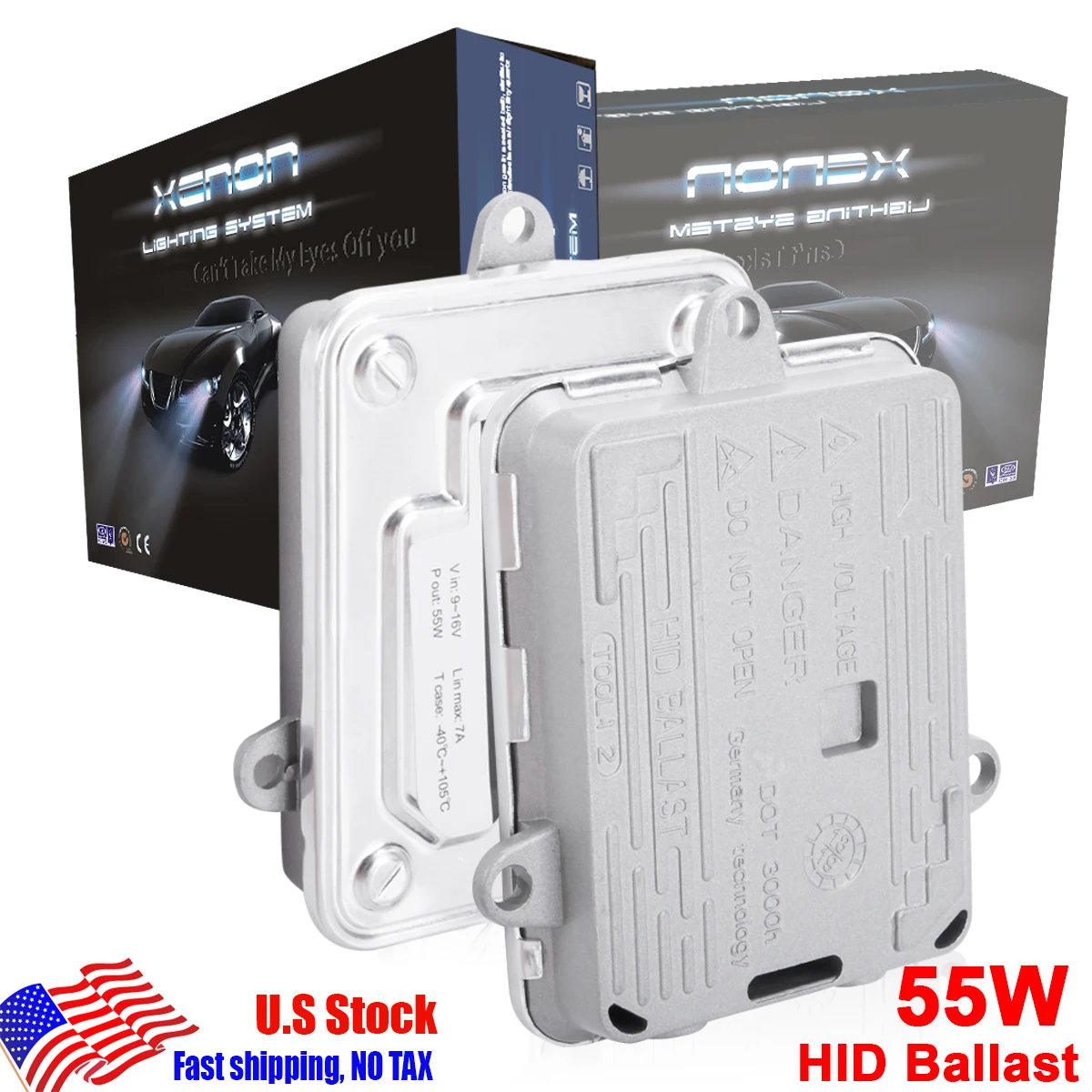 

1 pcs AC 55W Quick Start HID ballast All Bulb Sizes and Colors Premium Slim Ballasts