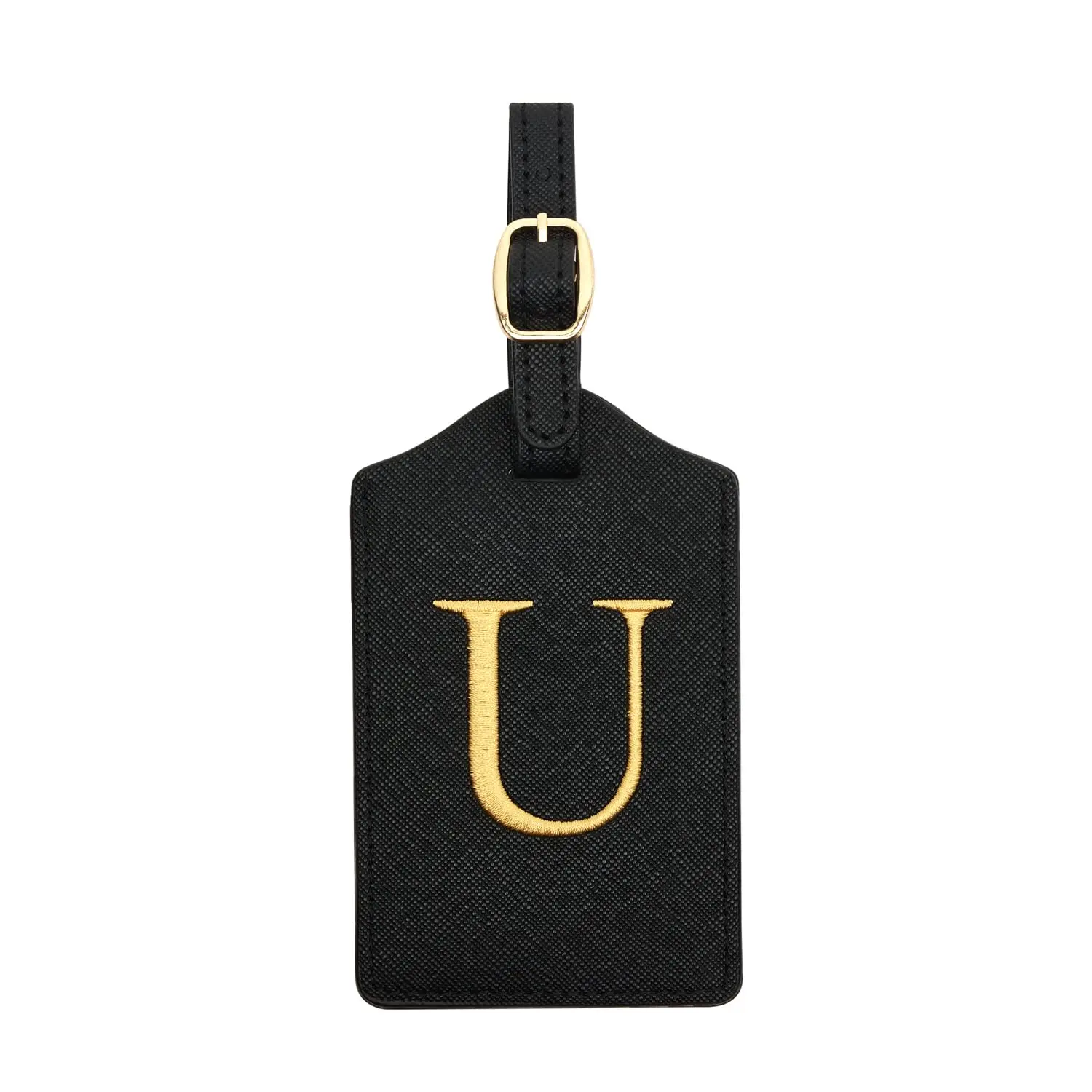 Enhanced PU Leather Luggage Tag with Privacy Cover & Name Card Slot