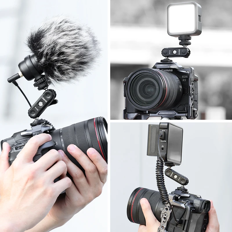 Ulanzi R102 Metal Double Ball Heads Magic Arm 360&deg;1/4''Screw Extend Mount DSLR Camera Monitor Video Mic Tripod camera ball head mount