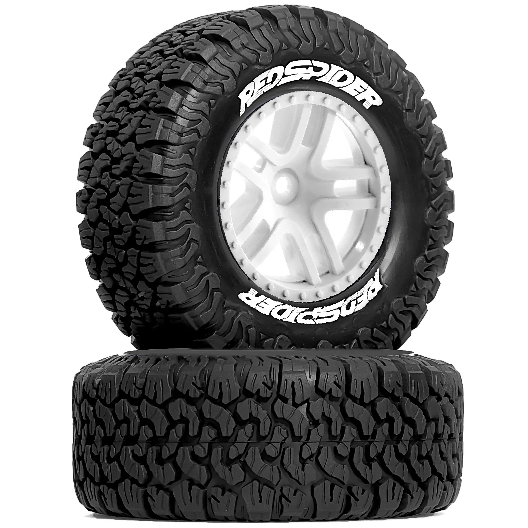 Châssis détaillé du buggy RC 4WD 2.4GHz avec moteur visible et batterie amovible.