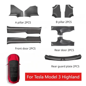 10-Piece Door Sill Protection Kit for Tesla Model 3 Highland 2025 – ABS Front/Rear Threshold Guards, Anti-Kick & Waterproof Pads