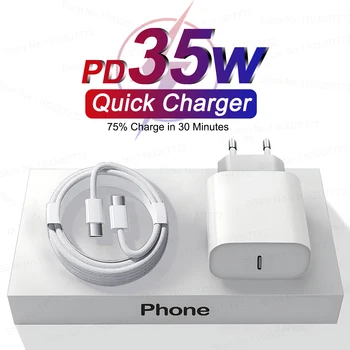 Câble de charge rapide PD 35W pour iPhone, iPhone 11, 12, 13, 14, 15 Pro Max, iPhone 15 Plus, USB Type C, ligne de données, chargeur de téléphone